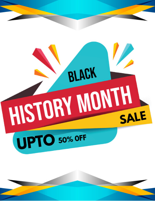 White Maximalist Black History Month Sale Flyer Flyer (us Letter