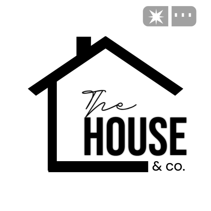 White Maximalist Black House Logo Template | PosterMyWall