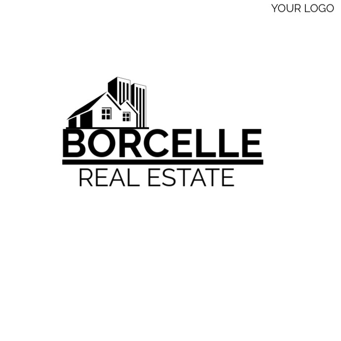 Copy of White Maximalist Blue And Black Real Estate Logo Instagram Post ...