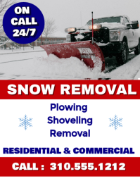 White Maximalist Bold Snow Service Removal Template Flyer (us Letter)