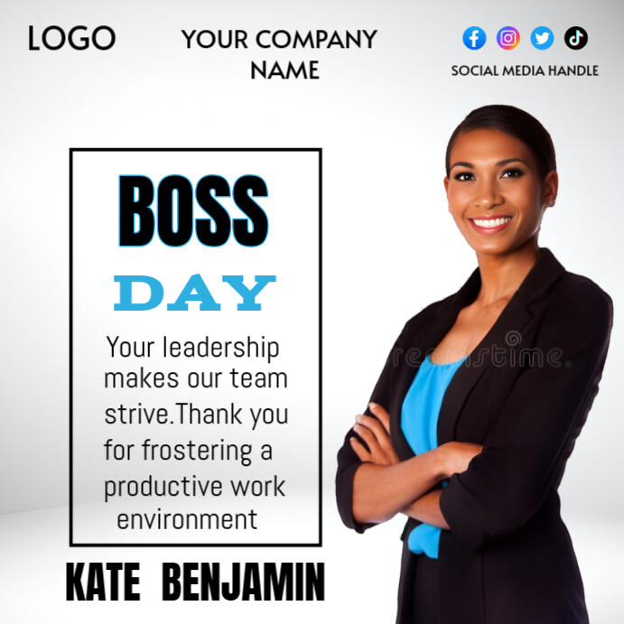 Copy of White Maximalist Boss Day Instagram Post | PosterMyWall
