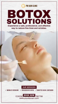 White Maximalist Botox  Instagram Story template