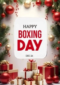 White Maximalist Boxing Day A4 template