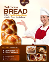 White Bakery Promotion Instagram Portrait Template