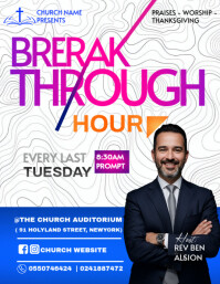 White Maximalist Break Through Hour Flyer (us Letter) template