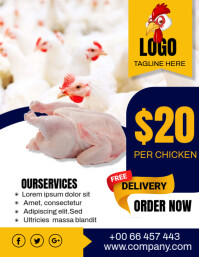 Broilers Flyer Design Broiler Chickens Sale Posters Template | PosterMyWall