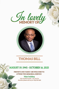 White Maximalist Burial  Poster template