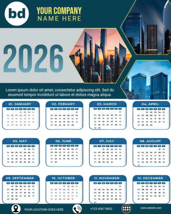 Plantilla de White Maximalist Calendar 2026 Instagram Portrait ...