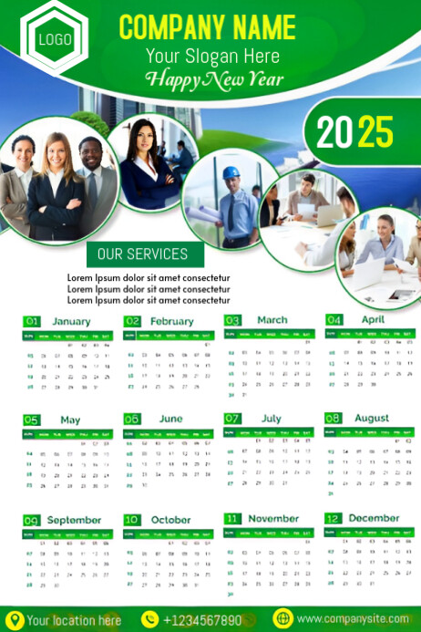 New Year Business Calendar Template | PosterMyWall