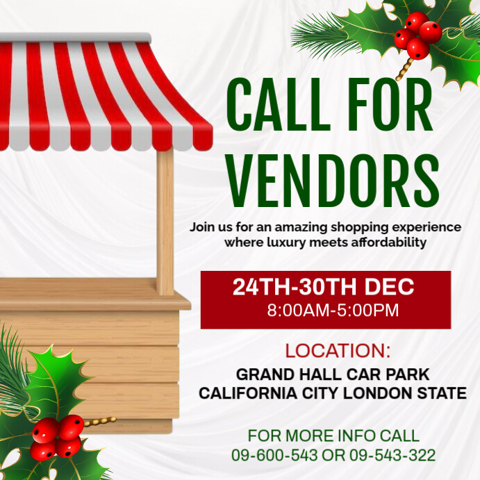 Copy of White Maximalist Call For Vendors Instagram Post PosterMyWall Copy of White Maximalist Call For Vendors Instagram Post PosterMyWall