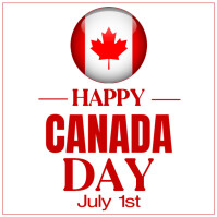 White Maximalist Canada Day Instagram Post template