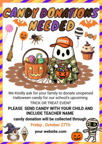 White Maximalist Candy Donation Needed  A4 template