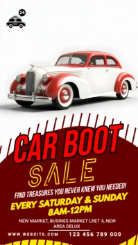 White Maximalist Car Boot Sales Template Instagram Story