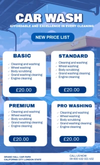 White Maximalist Car Wash Rice List Template Us Legal