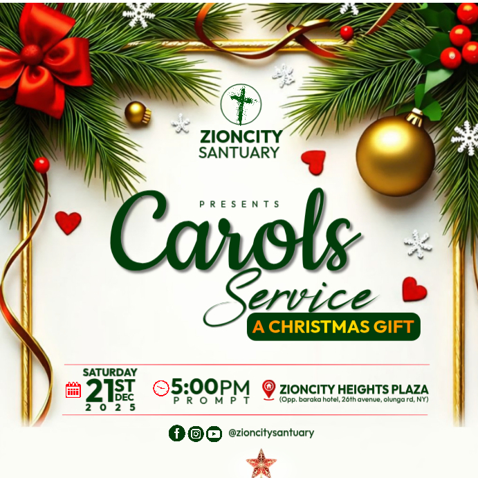 Copy of White Maximalist Carol Christmas Service Instagram Post ...