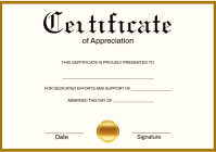 White Maximalist Certificate A4 template