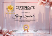 White Maximalist Certificate A4 template