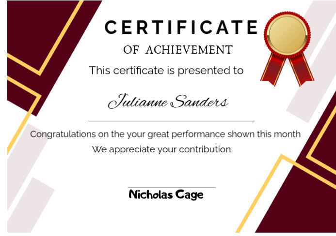 White Maximalist Certificate  A5 template