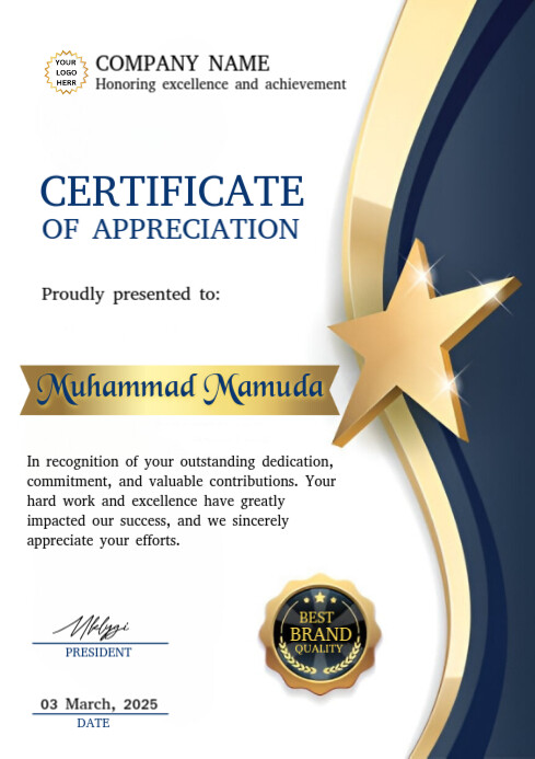 White Maximalist Certificate Of Appreciation Template  A4