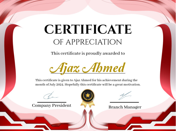 White Maximalist Certificate Of Appreciation  Presentation Presentazione template