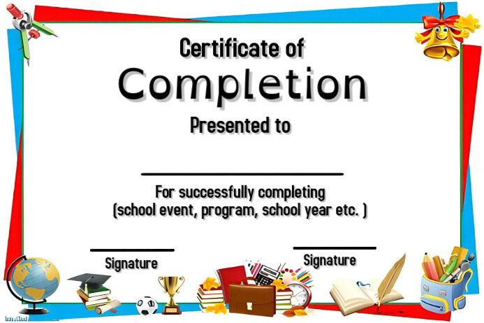 Copy of White Maximalist Certificate Of Completion Poster | PosterMyWall