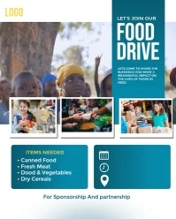 White Maximalist Charity Drive Flyer  Instagram Portrait template