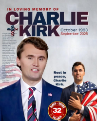 White Maximalist Charlie Kirk Remembrance Day Template  Instagram Portrait