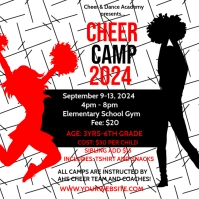 White Maximalist Cheer Camp Instagram Post template