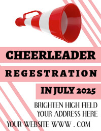 White Maximalist Cheerleader Flyer (us Letter) template