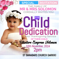 Child Dedication Lettering Child Dedication Template | PosterMyWall