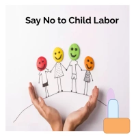 White Maximalist Child Labor  Logo template