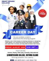 White Maximalist Children Career Day Design  Instagram Portrait template