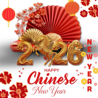 White Maximalist Chinese Zodiac Instagram Post template