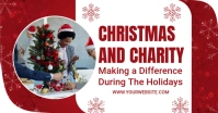 White Maximalist Christmas And Charity  Facebook Shared Image template