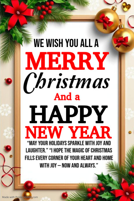 Copy of White Maximalist Christmas Card Poster | PosterMyWall