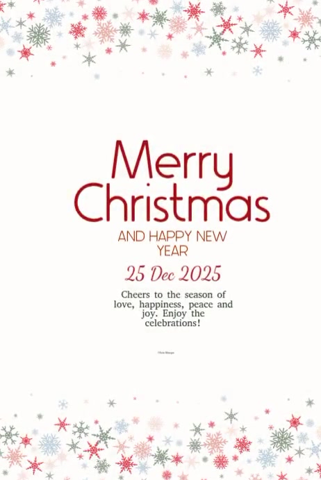 White Maximalist Christmas Cards Animation Poster Template | PosterMyWall