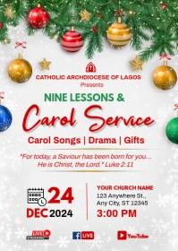 White Maximalist Christmas Carol A6 template