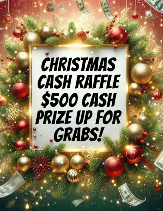Copy of White Maximalist Christmas Cash Raffle Flyer (us Letter ...