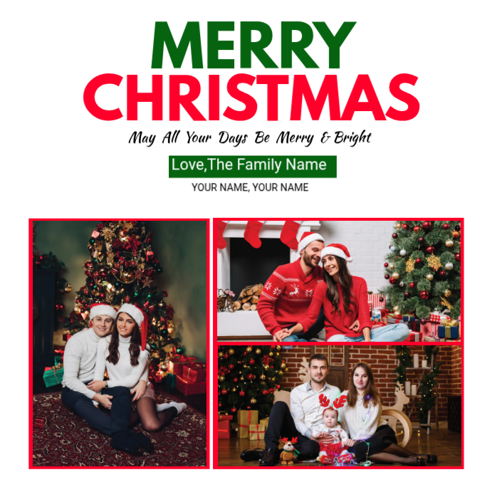 White Maximalist Christmas Collage Template Instagram Post | PosterMyWall