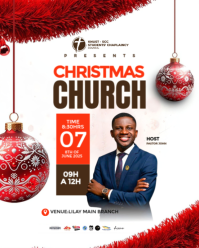 White Maximalist Christmas Convention Flyer Instagram Portrait template