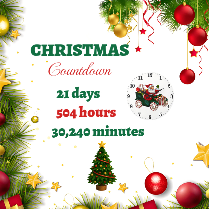 Christmas Countdown Template | PosterMyWall