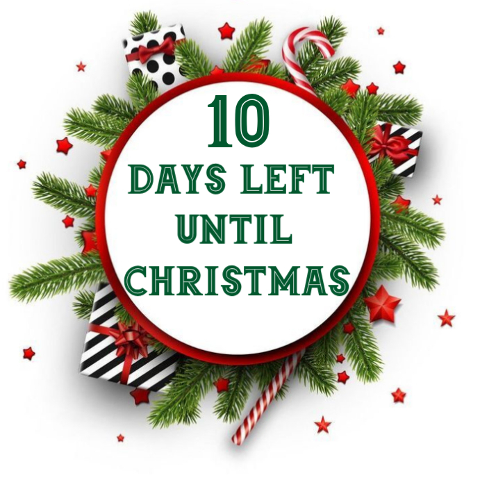 White Maximalist Christmas Countdown Instagram Post Template | PosterMyWall