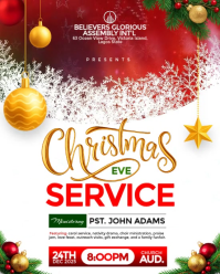 White Maximalist Christmas Eve Service Template  Instagram Portrait