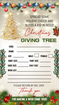 Holiday Giving Tree Template | PosterMyWall