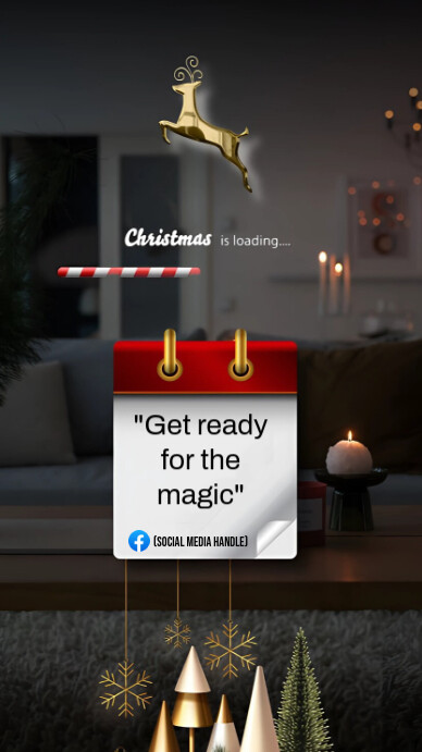 White Maximalist Christmas Is Loading  Instagram Story template