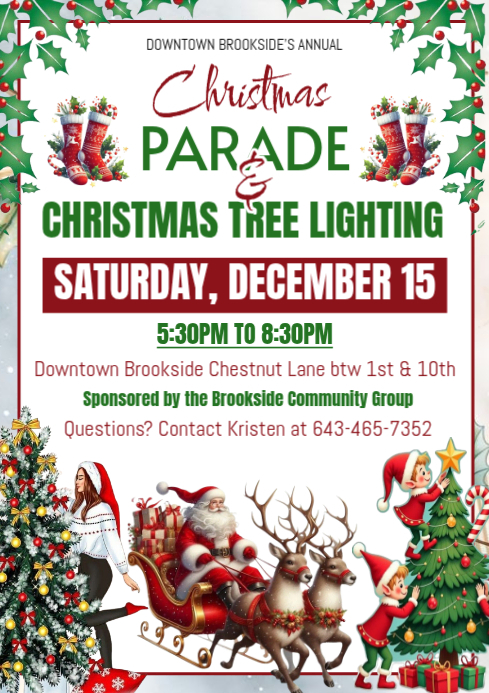 White Maximalist Christmas Parade Invitation A4 Template | PosterMyWall