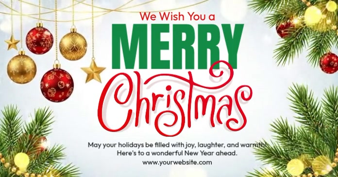 Plantilla de White Maximalist Christmas Party Facebook Shared Image ...