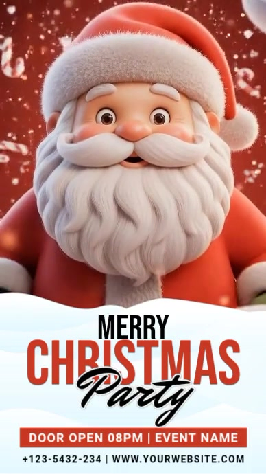 White Maximalist Christmas Party Instagram Story Template | PosterMyWall