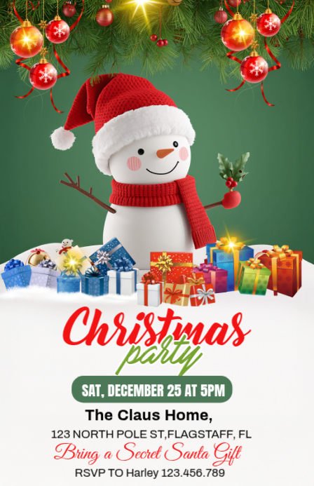 Copy of White Maximalist Christmas Party Template Tabloid | PosterMyWall