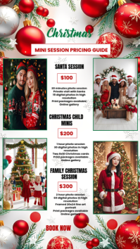 White Christmas Photo Session Digitalt display Template